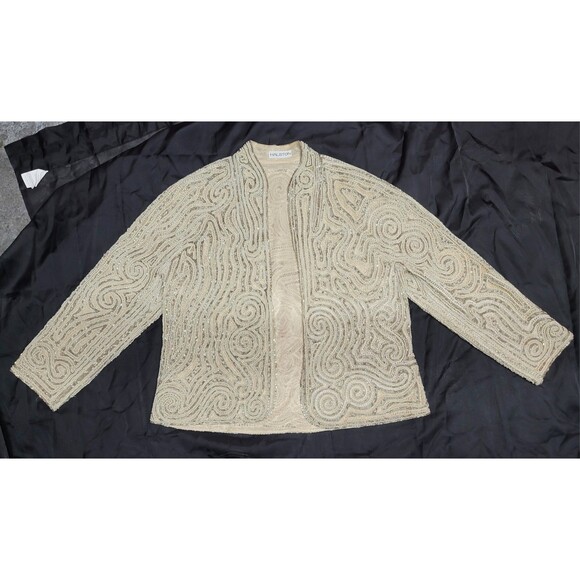 Vtg 1981 Halston Couture Collector Hand Beaded Bugle Jacket - Picture 4 of 16